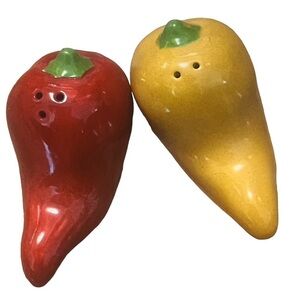 ***Donated***RED and Yellow Chili Pepper salt & pepper shakers